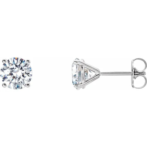 Load image 1 in gallery view. Diamond Jewelry Collections 14K White Diamond Stud Earrings - 4.00 ctw Lab-Grown