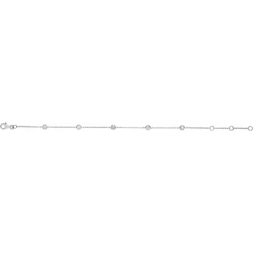 Load image 1 in gallery view. Diamond Jewelry Collections 14K Diamond Station Bracelet 0.25 ctw
