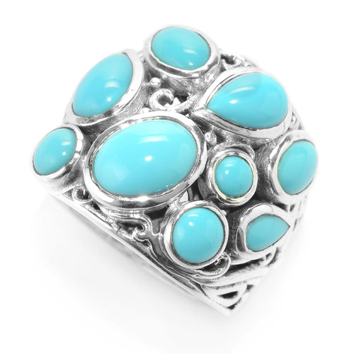 Load image 1 in gallery view. Silver Jewelry Sterling Silver Sleeping Beauty Turquoise Ring