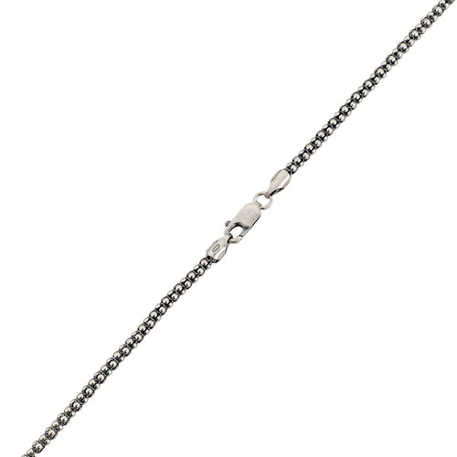 Load image 1 in gallery view. Men's Jewelry Sterling Silver 3mm Oxidize Popcorn Chain