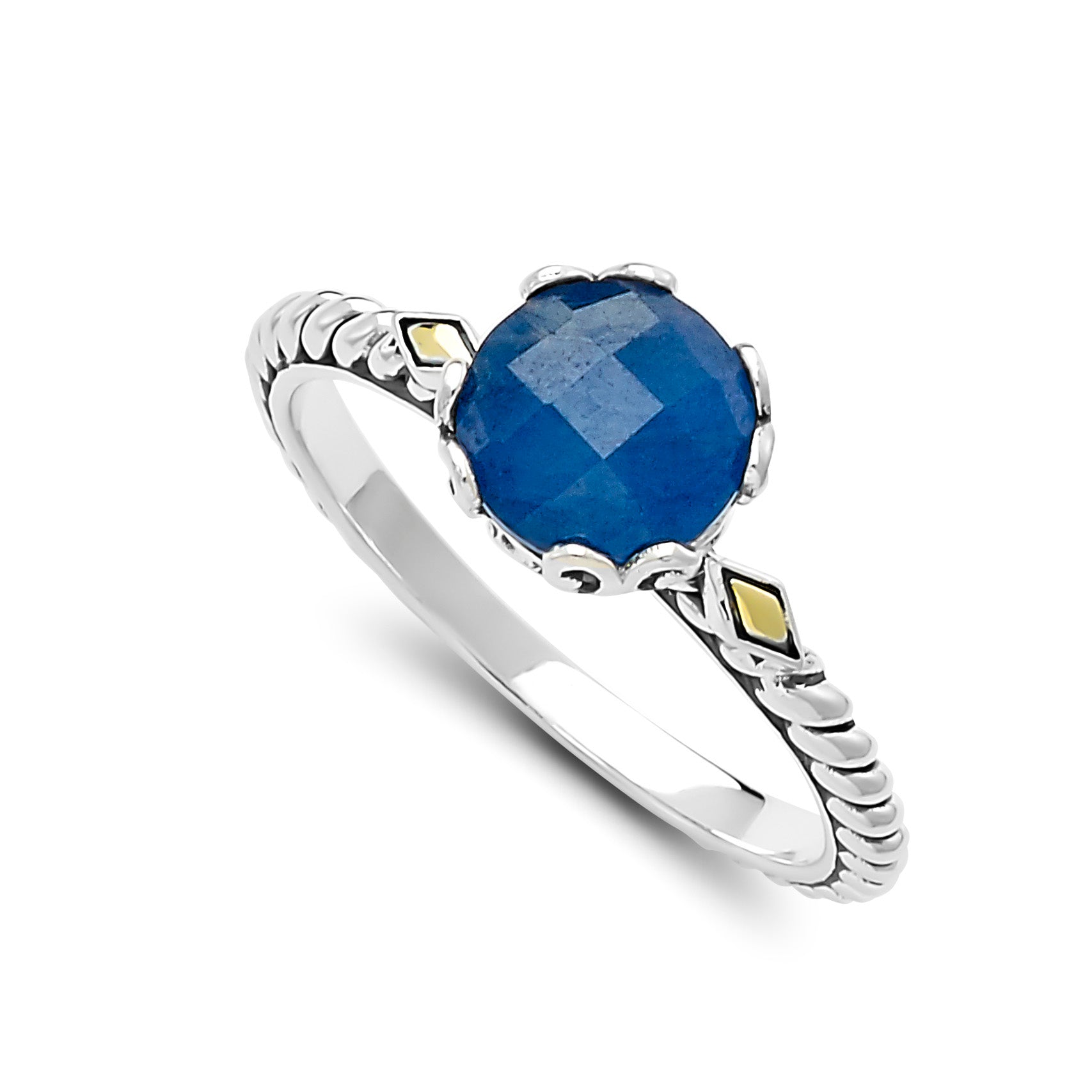 Sterling Silver & 18K Blue Sapphire Birthstone Ring