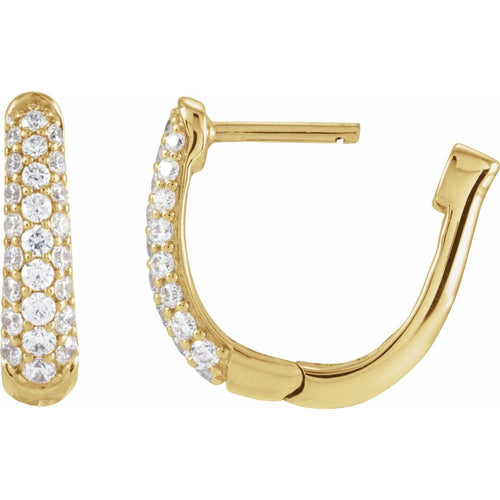 Load image 1 in gallery view. Diamond Jewelry Collections 14KY Lab-Grown Diamond Hoop Earrings