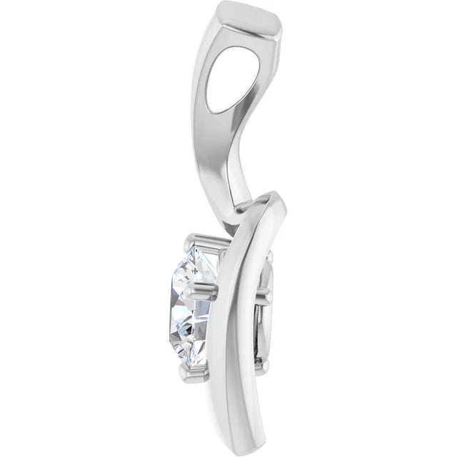 Diamond Jewelry Collections 3/4 CT Lab-Grown Diamond Solitaire Pendant in 14K White Gold