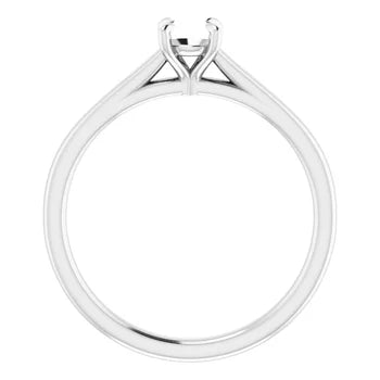 Load image 1 in gallery view. Custom Order 14K White Gold 4.4 mm Round Solitaire Engagement Ring Mounting