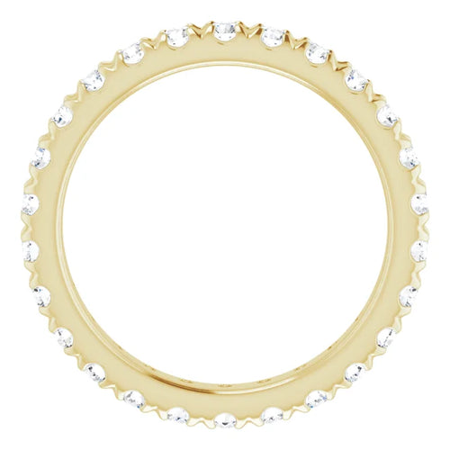 Load image 1 in gallery view. Diamond Wedding Rings 14K Yellow Gold 1.00 CTW Lab-Grown Diamond French-Set Eternity Band