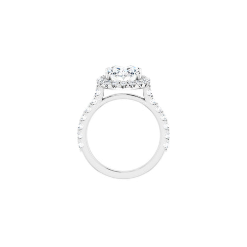 Load image 1 in gallery view. Engagement Rings Oval Engagement Ring Setting — Halo