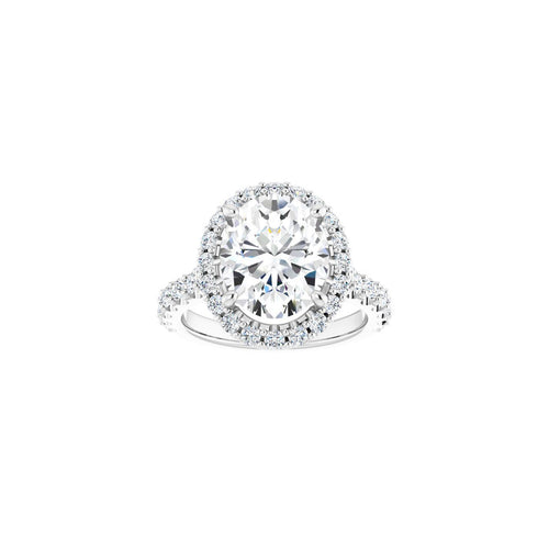 Load image 1 in gallery view. Engagement Rings Oval Engagement Ring Setting — Halo