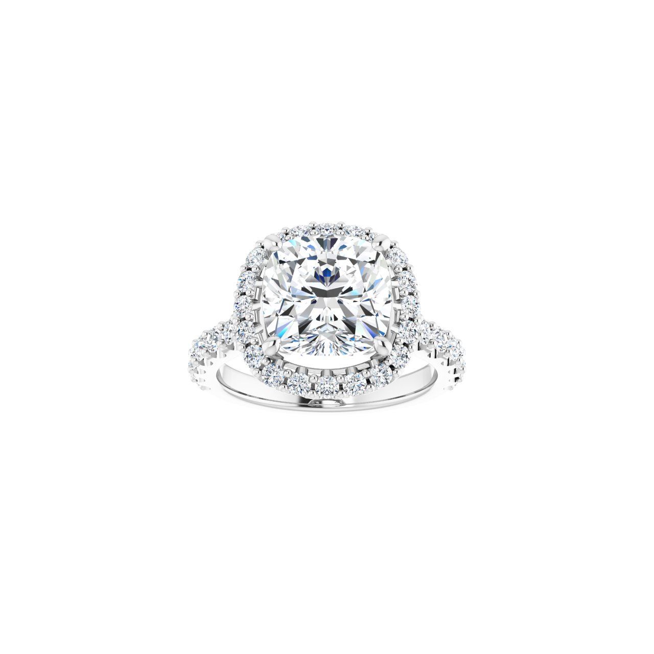 Engagement Rings Cushion Engagement Ring Setting — Halo
