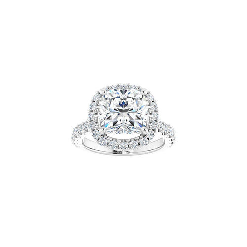 Load image 1 in gallery view. Engagement Rings Cushion Engagement Ring Setting — Halo