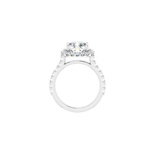 Load image 1 in gallery view. Engagement Rings Cushion Engagement Ring Setting — Halo