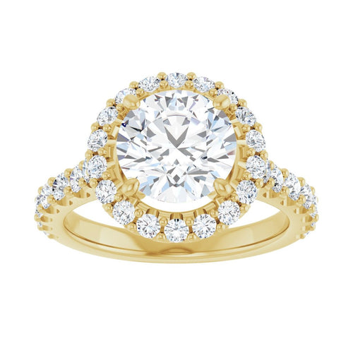 Load image 1 in gallery view. Engagement Rings Round Engagement Ring Setting — Halo