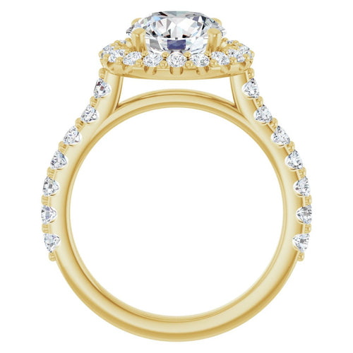 Load image 1 in gallery view. Engagement Rings Round Engagement Ring Setting — Halo