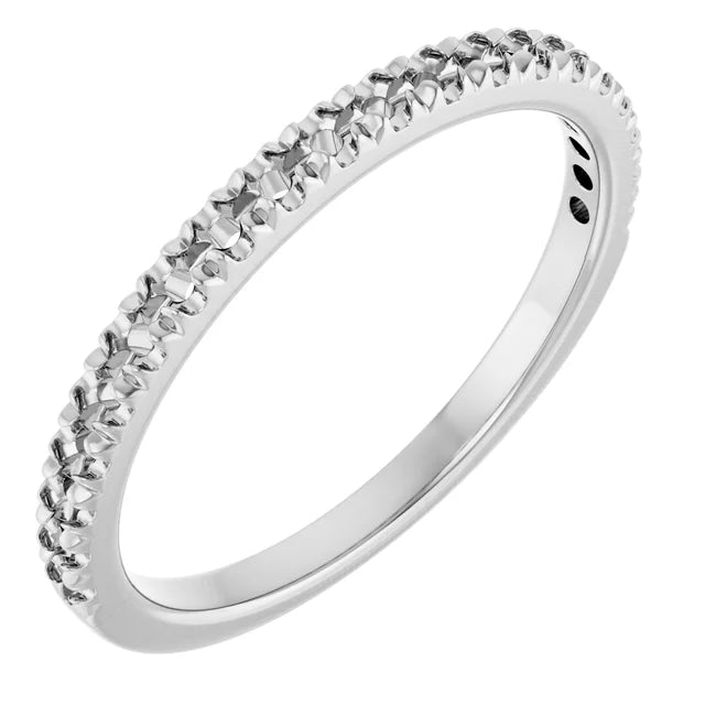Custom Order 14K White Gold 1.5 mm Round French-Set Wedding Band Mounting