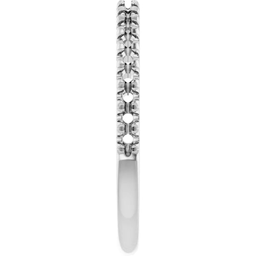 Load image 1 in gallery view. Custom Order 14K White Gold 1.5 mm Round French-Set Wedding Band Mounting
