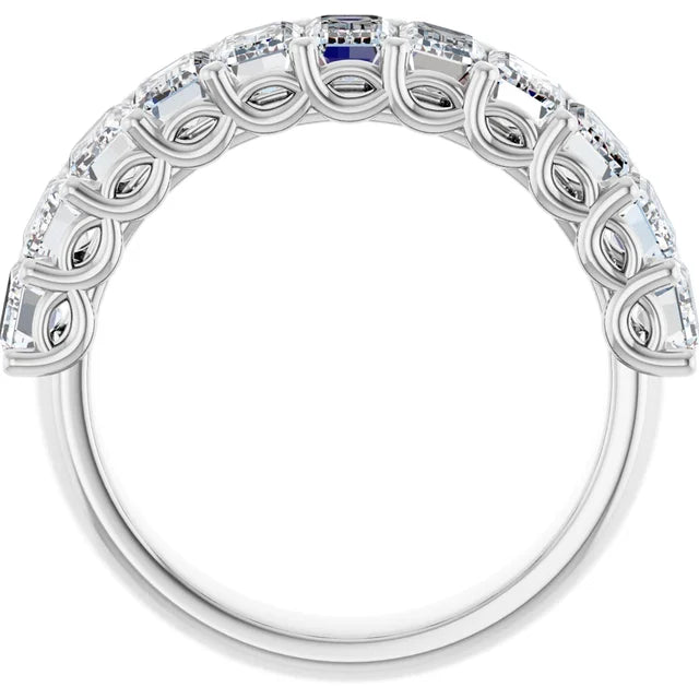 14KW Gold Moissanite Anniversary Ring.