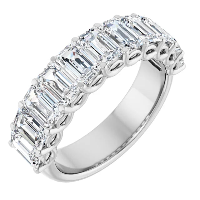 14KW Gold Moissanite Anniversary Ring.