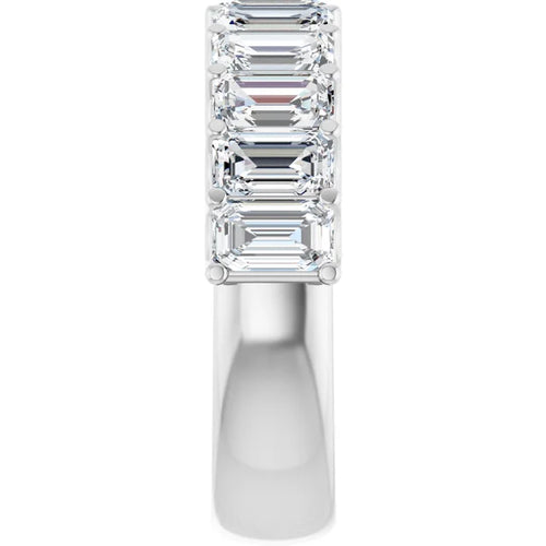 Load image 1 in gallery view. 14KW Gold Moissanite Anniversary Ring.