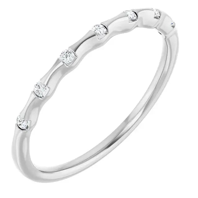 Diamond Jewelry Collections 14K White 14K .07 CTW Lab Diamond Stackable Ring