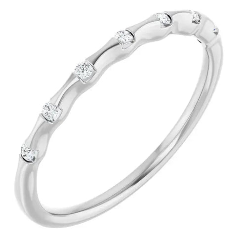 Load image 1 in gallery view. Diamond Jewelry Collections 14K White 14K .07 CTW Lab Diamond Stackable Ring