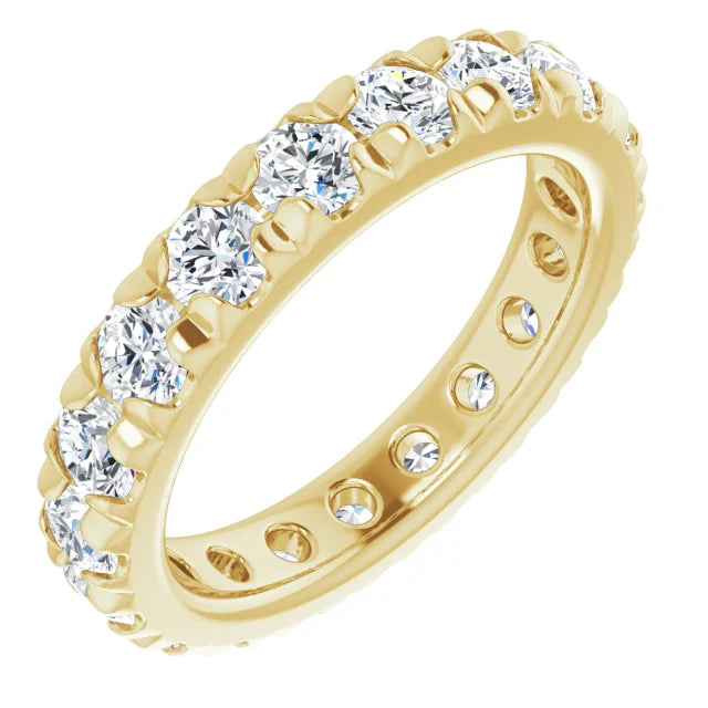 Diamond Wedding Rings Yellow Gold 14K White Gold 2.75 CTW Lab-Grown Diamond Eternity