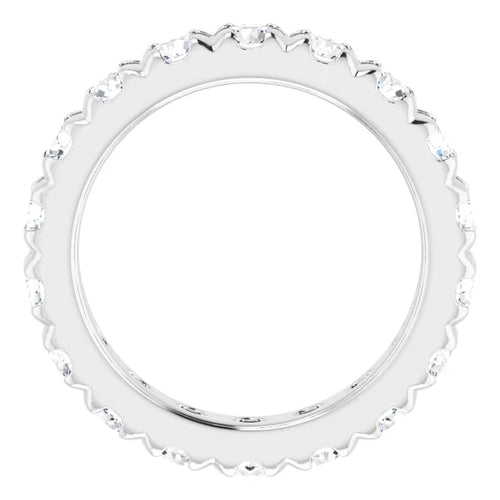 Load image 1 in gallery view. Diamond Wedding Rings 14K White Gold 2 1/2 CTW Lab-Grown Diamond Eternity Band Size 5.5