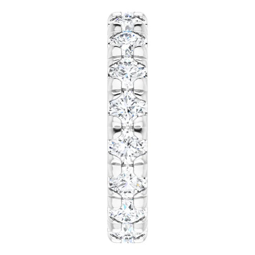 Load image 1 in gallery view. Diamond Wedding Rings 14K White Gold 2 1/2 CTW Lab-Grown Diamond Eternity Band Size 5.5