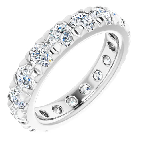 Load image 1 in gallery view. Diamond Wedding Rings 14K White Gold 2 1/2 CTW Lab-Grown Diamond Eternity Band Size 5.5