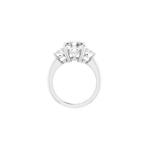 Load image 1 in gallery view. Engagement Rings Cushion Engagement Ring Setting — Three-stone