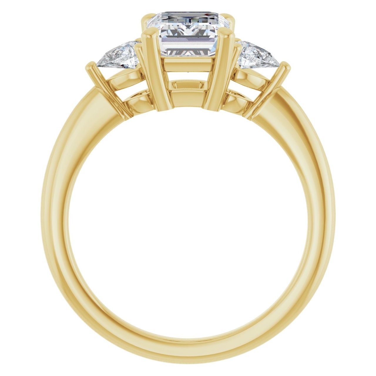Engagement Rings Emerald-Cut Engagement Ring Setting