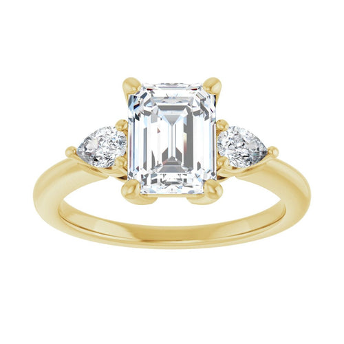 Load image 1 in gallery view. Engagement Rings Emerald-Cut Engagement Ring Setting