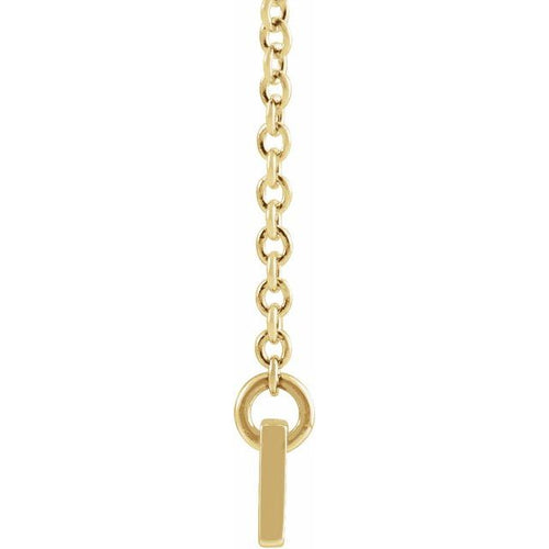 Load image 1 in gallery view. Gold Fashion Jewelry 14K Yellow Gold Engravable Bar Necklace — 18 Inch