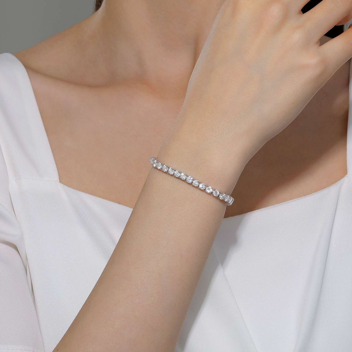 Silver Jewelry 7.25” Tennis Bracelet in Sterling Silver – 11 CTW