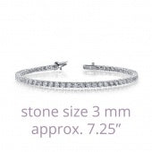 Lafonn bezel-set tennis bracelet in sterling silver with simulated diamonds
