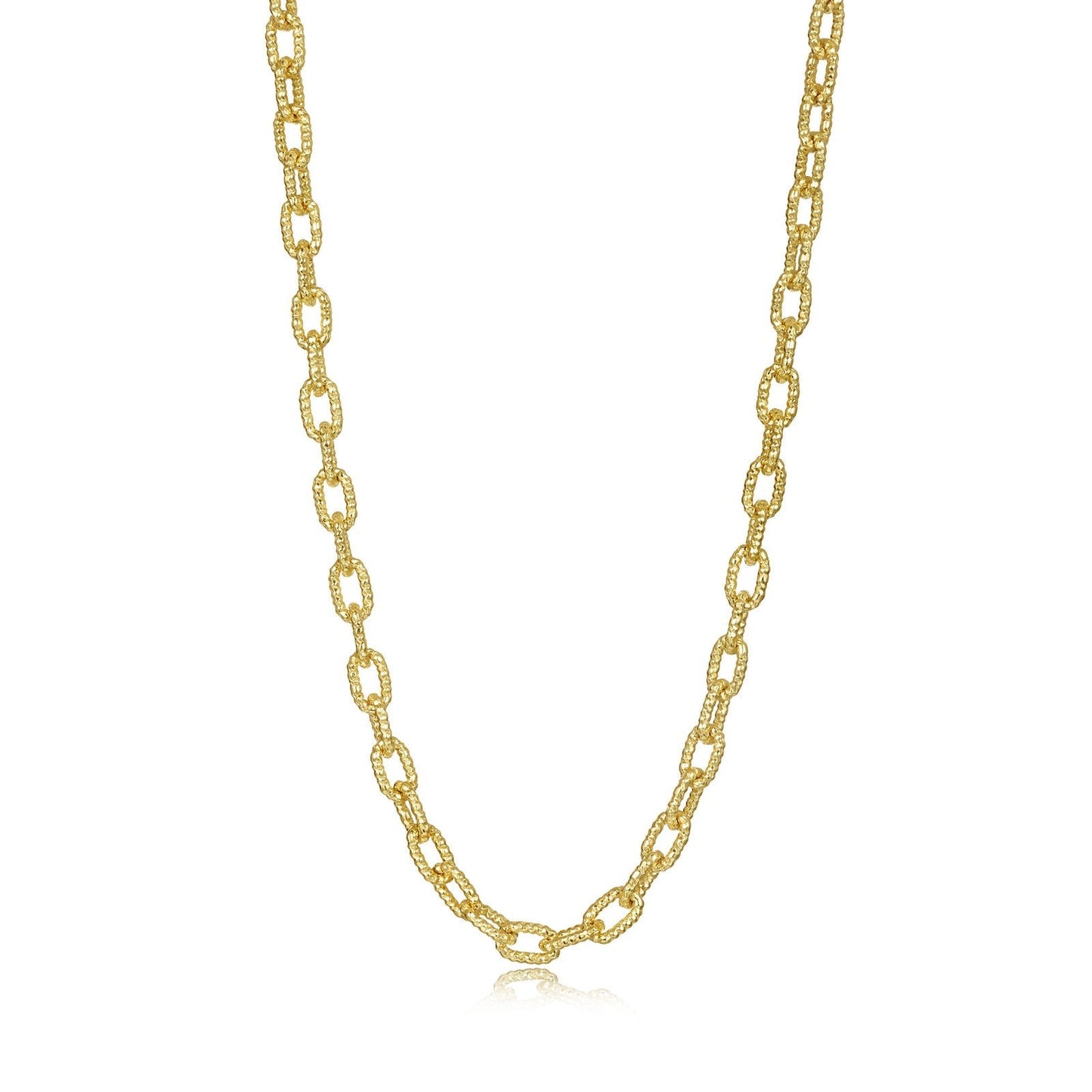 Lafonn's own product photo of the small Charlie rope chain in gold-finished sterling silver