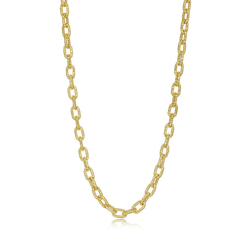 Load image 1 in gallery view. Lafonn's own product photo of the small Charlie rope chain in gold-finished sterling silver