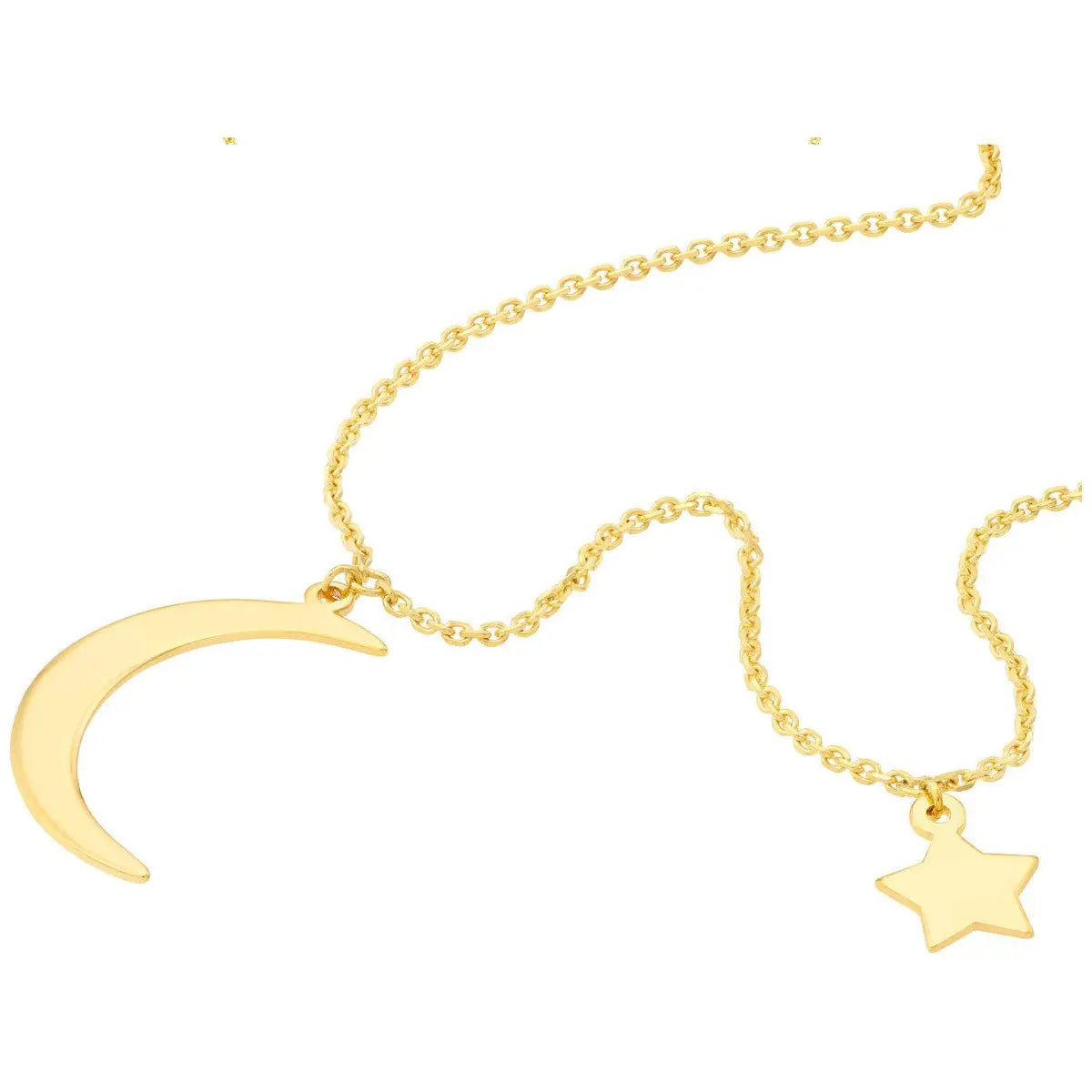 CRESENT MOON n STAR ADJ NECKLACE  Farsi Jewelers