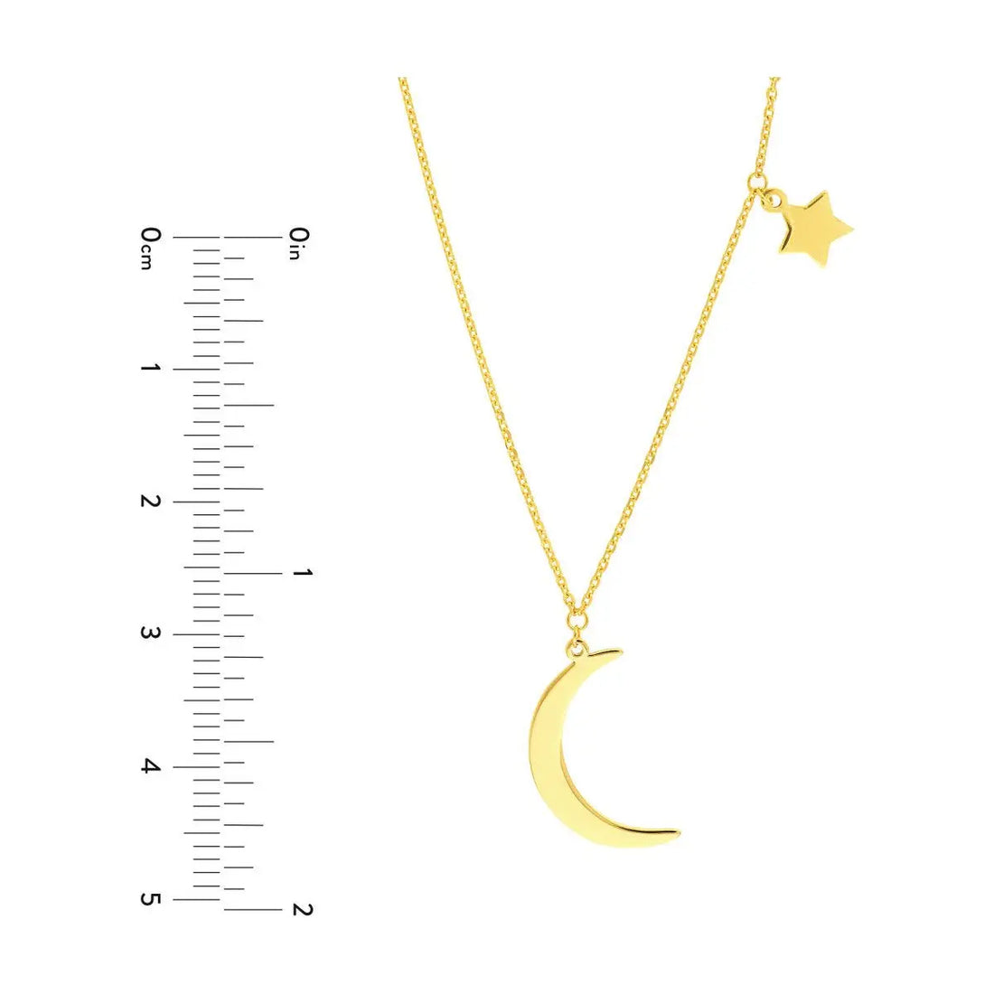 CRESENT MOON n STAR ADJ NECKLACE  Farsi Jewelers