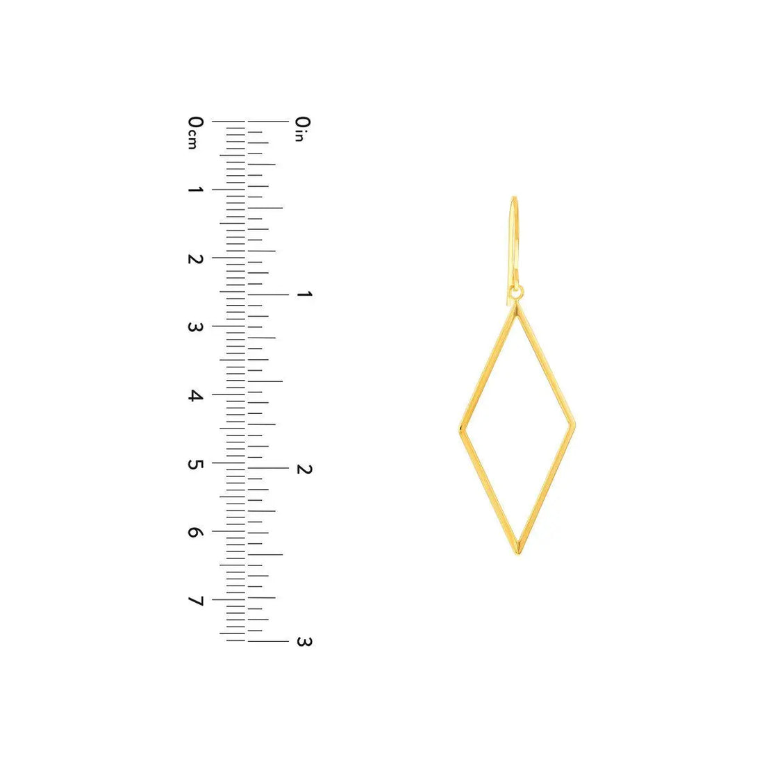 DRAW THE LINE DIAMOND SHAPE EARRINGS  Farsi Jewelers