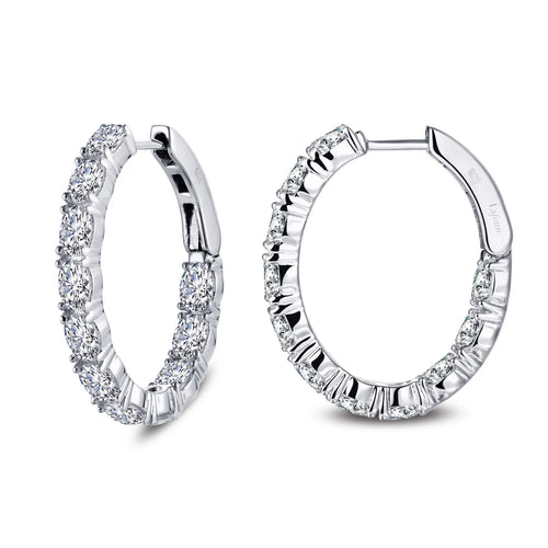 Load image 1 in gallery view. 20Mm X 25Mm Oval Hoop Earrings