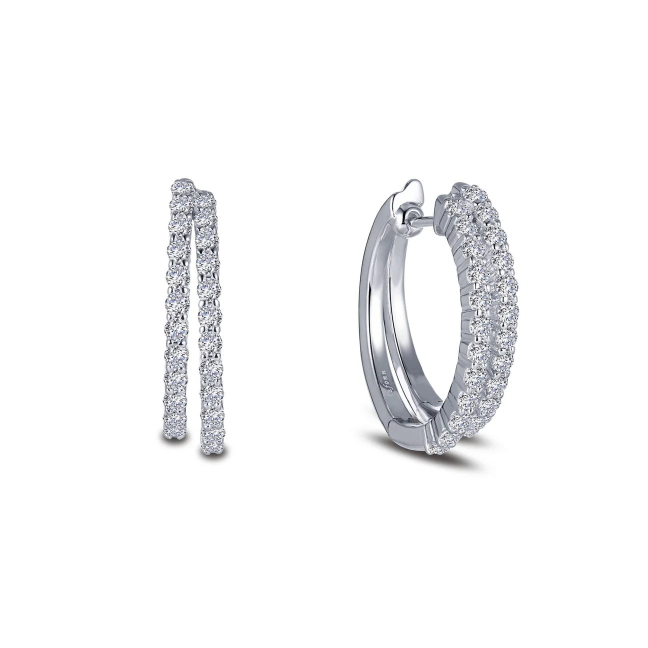 20mm x 23mm Double-Hoop Earrings in Sterling Silver