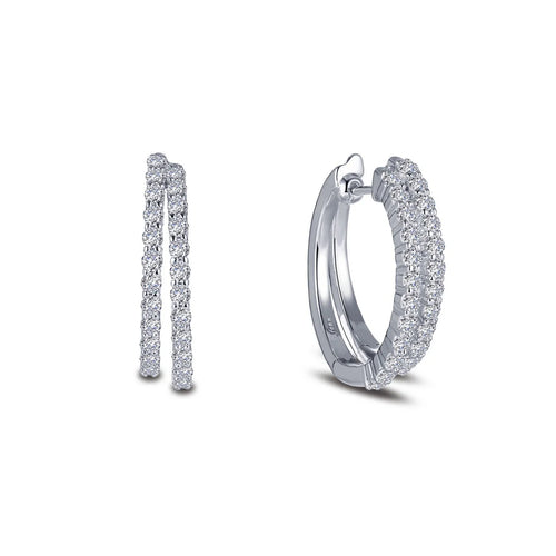 Load image 1 in gallery view. 20mm x 23mm Double-Hoop Earrings in Sterling Silver