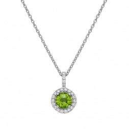 Lafonn genuine peridot Aria pendant necklace in sterling silver