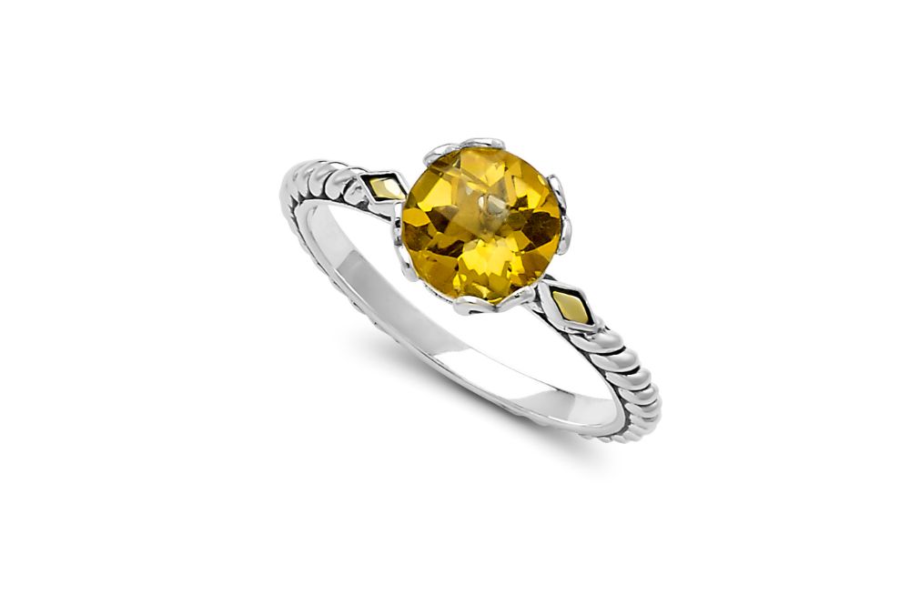 Birthday Collection Sterling Silver & 18K Citrine Birthstone Ring
