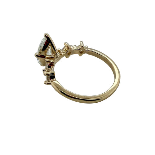 Load image 1 in gallery view. Engagement Rings 1.21 CT Marquise Lab-Grown Diamond Engagement Ring in 14K Yellow Gold