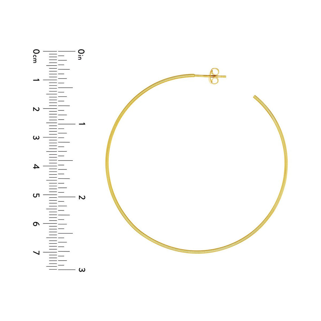 14KY Gold Large Open Hoop 60 mm