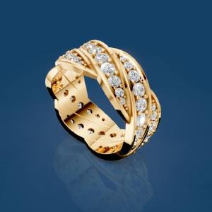 14K Yellow Gold Men's LG Diamond Ring