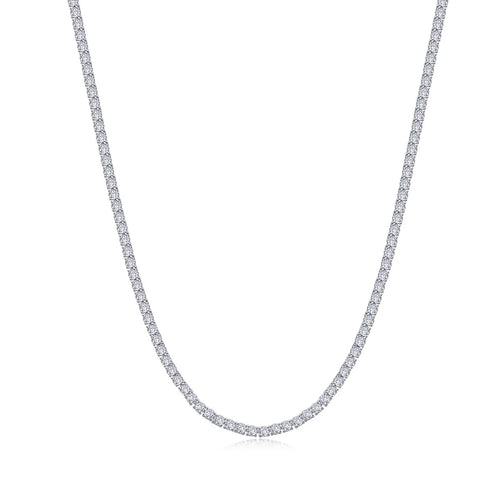 Load image 1 in gallery view. Tennis Necklace in Sterling Silver 17"
