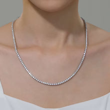 Tennis Necklace in Sterling Silver 17"