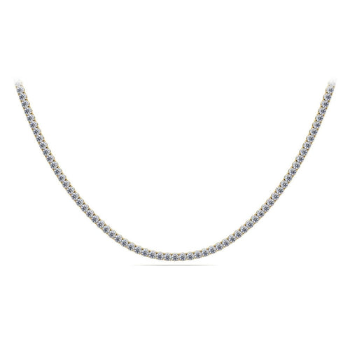 Load image 1 in gallery view. Diamond Jewelry Collections 14K Yellow 14K White Lab Grown Diamond Tennis Necklace