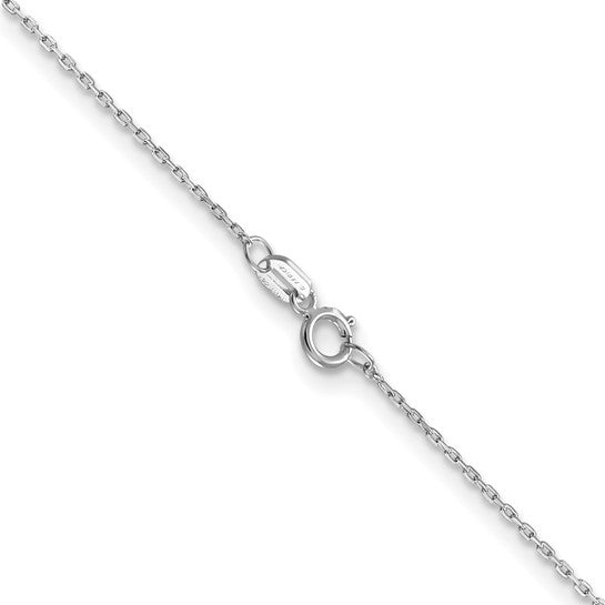 14K White Gold Chain  - .8mm Diamond Cut Cable